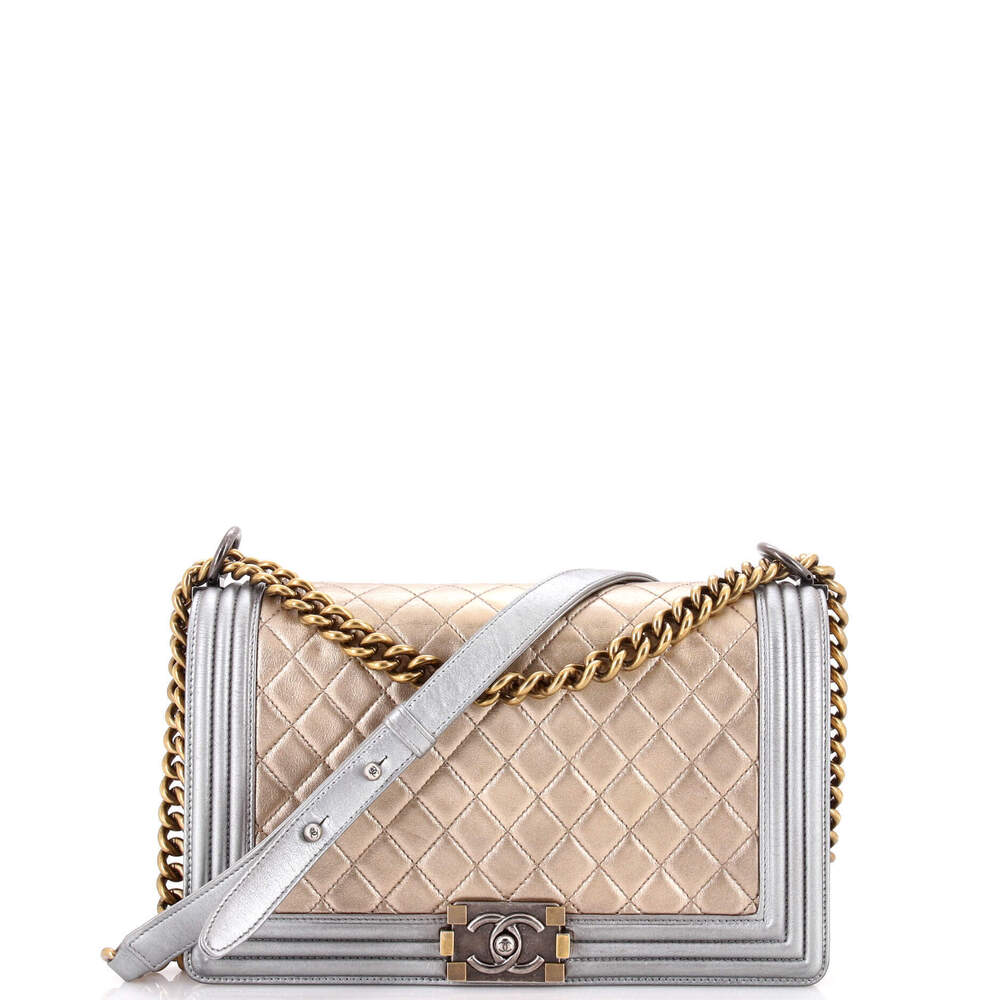 Chanel New Medium Bicolor Boy Flap Bag